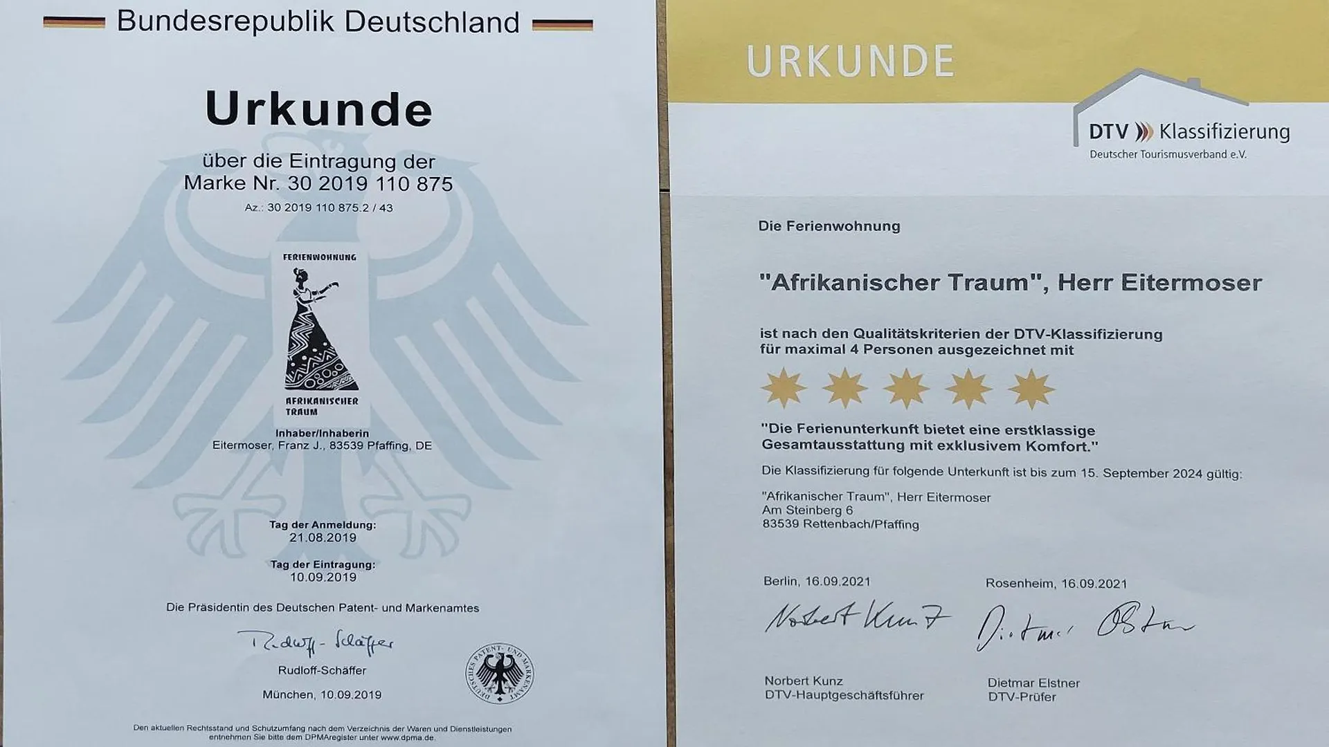 アパート Fewo Eitermoser Afrikanischer Traum Pfaffing